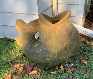 Vintage Koi Fish Planter