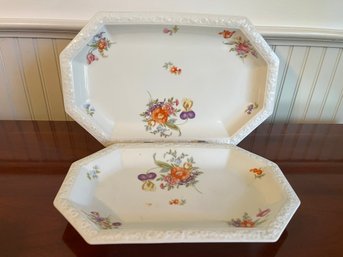 A Rosenthal Porcelain Platter Set In Maria Floral Pattern