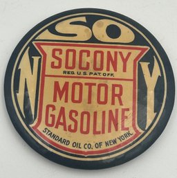 Vintage 1940s SOCONY OIL & GAS Advertising Mirror