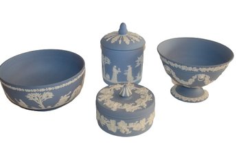 Four Piece Wedgwood Collection, Light Blue