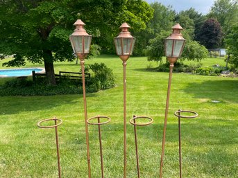 Copper Outdoor Candle Lanterns And Stands
