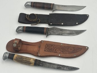 Vintage Fixed Blade Hunting Knives