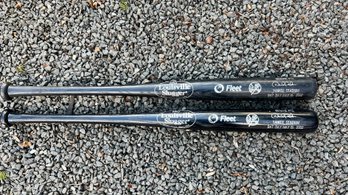 Pair Of Signed Derek Jeter Pro Louisville Slugger Yankee Stadium Bat Day Baseball Bats