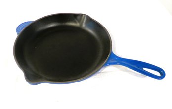 Le Creuset Cobalt Blue Frying Pan France Double Spout