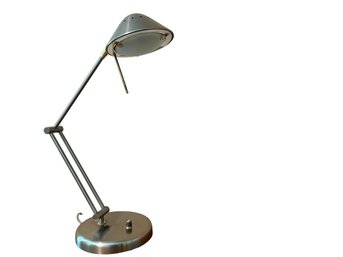 Adjustable Arm Nickel Desk Lamp