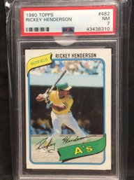 1980 Topps Rickey Henderson Rookie PSA 7 - M