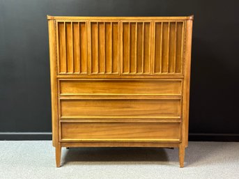 A Stylish MCM Bedroom Suite: Tall Chest, American Of Martinsville