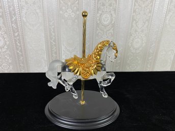 The Franklin Mint Carousel Glass Horse