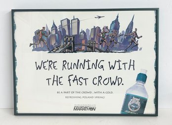 Framed Poland Springs New York City Marathon Ad