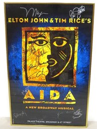 Elton John & Tim' Rice's Broadway Play AIDA - Cast Signed Show Poster