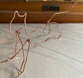 Copper Wire Cat Sculpture