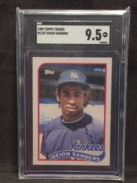 1989 Topps Traded Deion Sanders Rookie SGC 9.5 - M