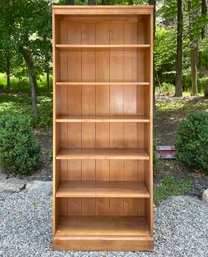 A Tall Ethan Allen Bookshelf In Solid Maple