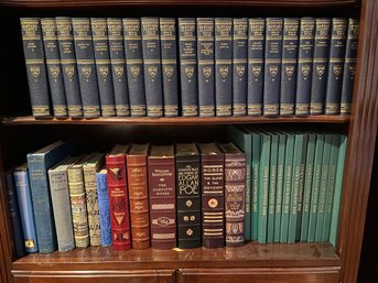 Two Shelves Of Books, Harvard Classics Set, Decorative Leather, Plus More