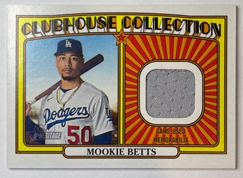 2021 Topps Heritage Mookie Betts Game Used Relic