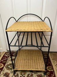 Wicker & Wrought Iron Style Countertop Wine Station