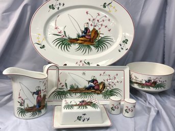 Incredible Lot Of 6 - VILLEROY & BOCH - MANDARIN China Serving Pieces - Very Hard To Find Serving Pieces