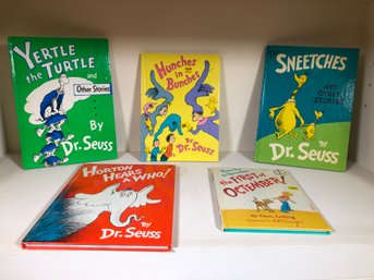 Lot 1 Of 3 - Group Of Five (5) DR. SEUSS Books - Sneetches - Horton Hears Who - Yertle The Turtle & More