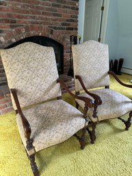 Two  Vintage Upholstered Chairs