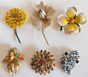 6 Vintage Pins: Hattie Carnegie, Original By Robert & More