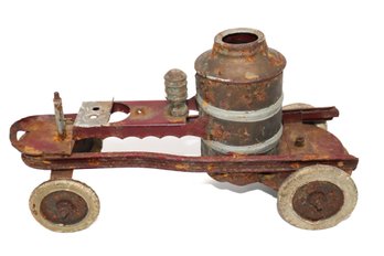 Antique Kingsbury Wind Up Firetruck Tin (For Parts)