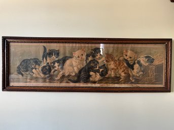 Yard Long Print, 'A Yard Of Kittens', Copyright 1898