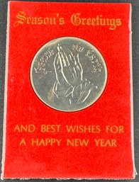 Season Greetings Religious Token 'Good Will To Men Of All Nations'