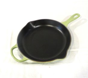 Le Creuset Light Green Frying Pan Double Spout France