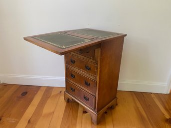 Chippendale Flip Top Writing Cabinet With Four Drawers