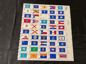 Bicentennial Stamp Sheet Of Flags Set Of 50