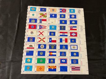 Bicentennial Flags Stamp Sheet Set Of 50