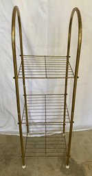 Brass Colored Three Tier Shelf