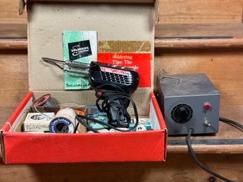 An Assortment Of Soldering Tools & Supplies