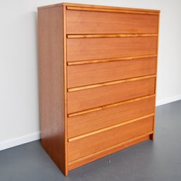 Danish Teak 6 Drawer Tall Chest