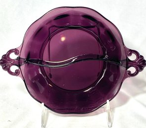 Vintage Amethyst Divided Relish Dish By Fostoria