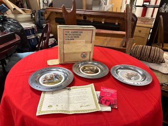 American Bicentennial Collection 3 Plates - Williamsport Foundry