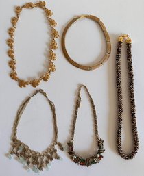 5 VIntage Necklaces: Napier, Monet, Beads & More