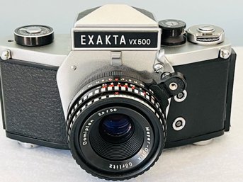 Vintage EXAKTA VX500 35mm Camera With Meyer Gorlitz Domiplan 50mm F2.8 Lens