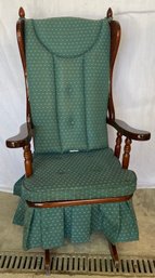 Mahogany And Upholstered Glider