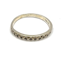 Vintage Sterling Silver Marcasite Ring Band, Size 8