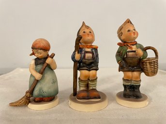 Collection Of Goebel Hummels - Little Sweeper, Little Hiker & Village Boy