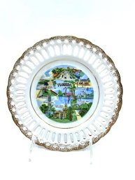 Vintage Ventriculated Collectable Florida Souvenir Plate