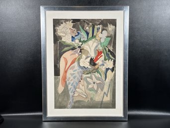 Irving Katzenstein, Original Watercolor, Floral Abstract