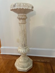 Vintage Alabaster Pedestal Stand, Measures 36' Tall