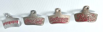 Four Vintage StarX Wall Bracket Bottle Openers- Coca Cola, Pepsi & Dr. Pepper By Brown Co. And Empty Box