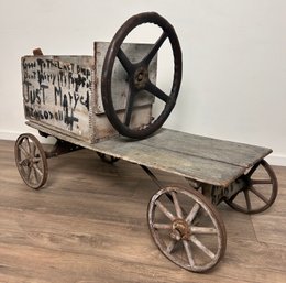 Antique Folk Art Soap Box Derby Car Inspired By The Little Rascals