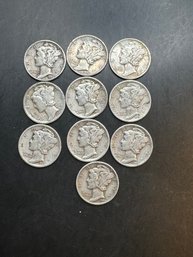 10 Mercury Dimes Miscellaneous Dates