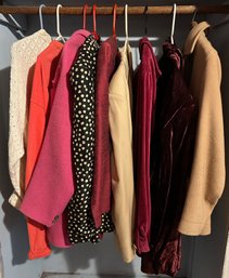 9 Womens Jackets, Some With Matching Pants, Some Vintage