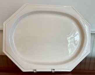 A Large White Ceramic Platter By El Camino Products