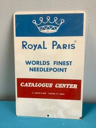 Royl Paris Worlds Finest Needlepoint Catalogue Center Sign